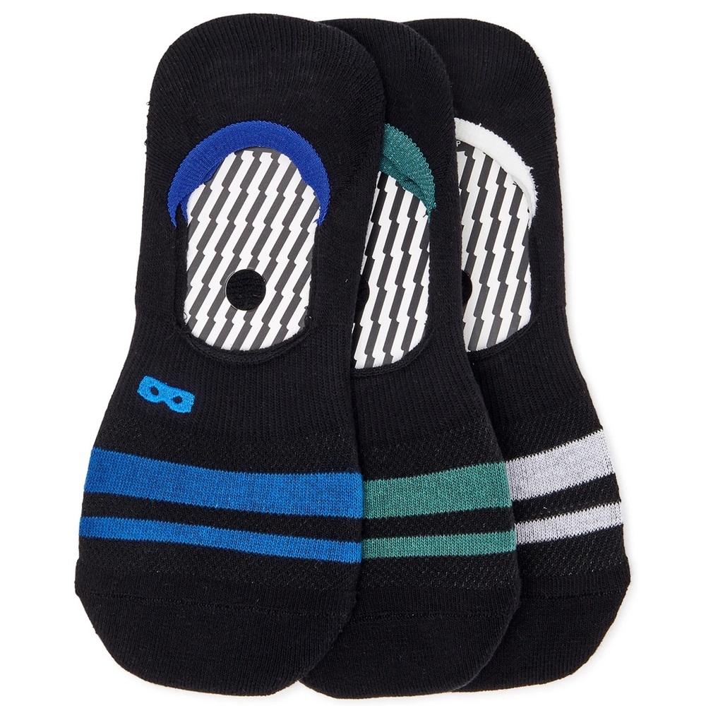 Pair of Thieves Blackout/Whiteout Cushion No-Show Sock Men's 3-Pack Size 6-12.5